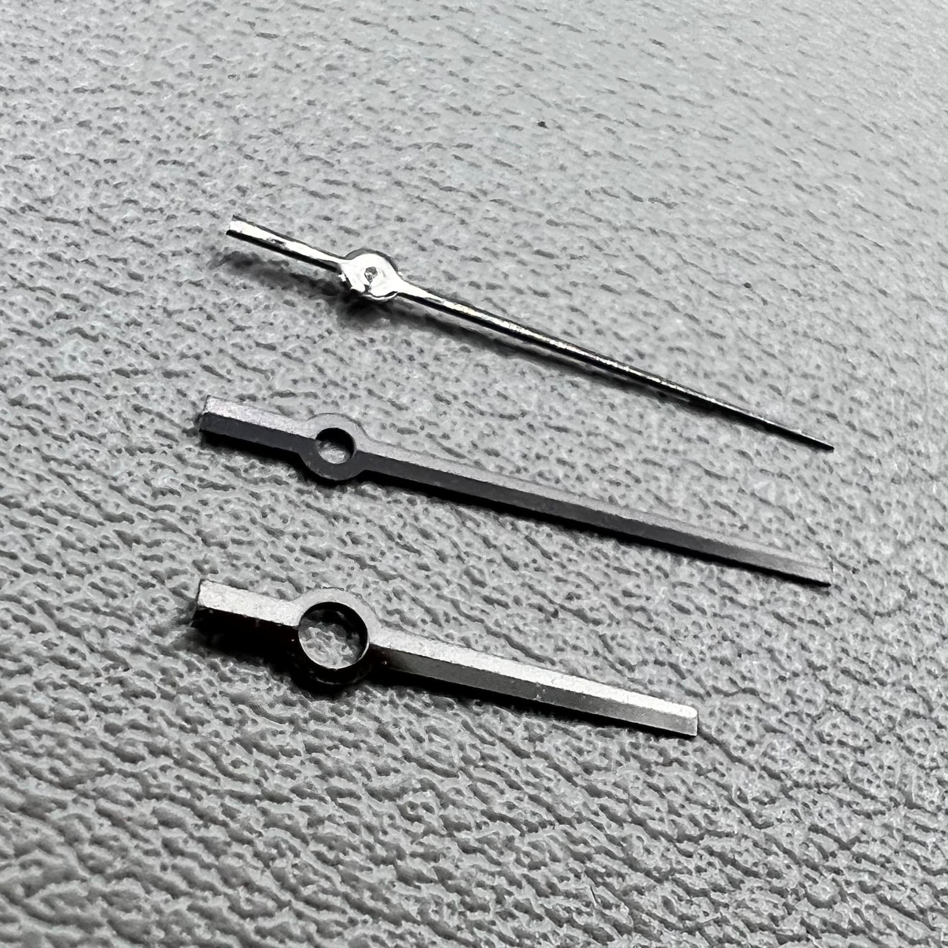 2 Sets Modified 12.5mm Black Square Pointed No Lume Hands for NH35/36 NH38 NH72