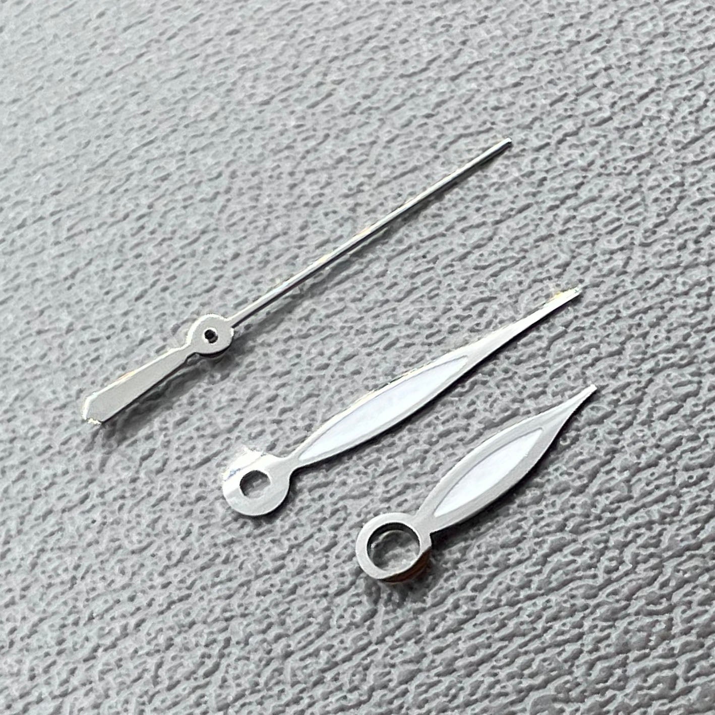 Green Lume Leaf Shape Silver Trim Watch Hands Set for NH35 NH36 7S26 NH70 NH72