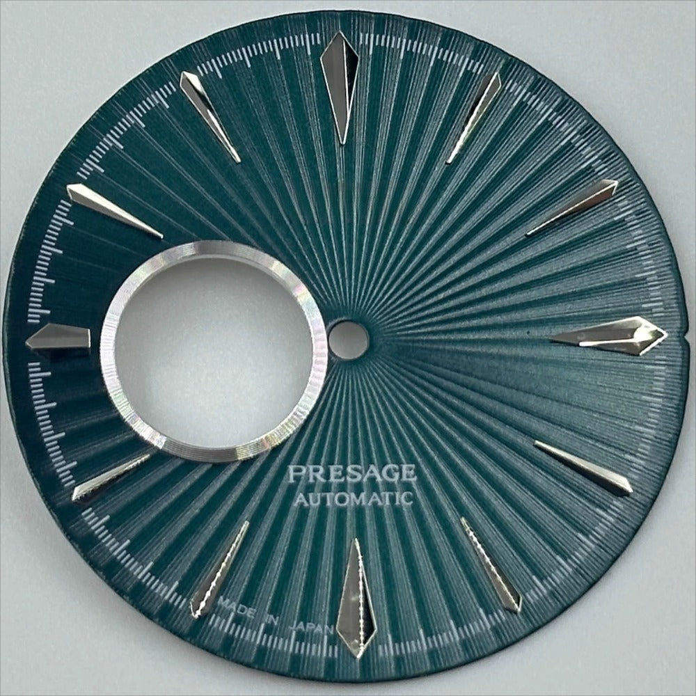 35mm Silver Nail+Green No Lume Cocktail Type Modified Watch Dial for NH39