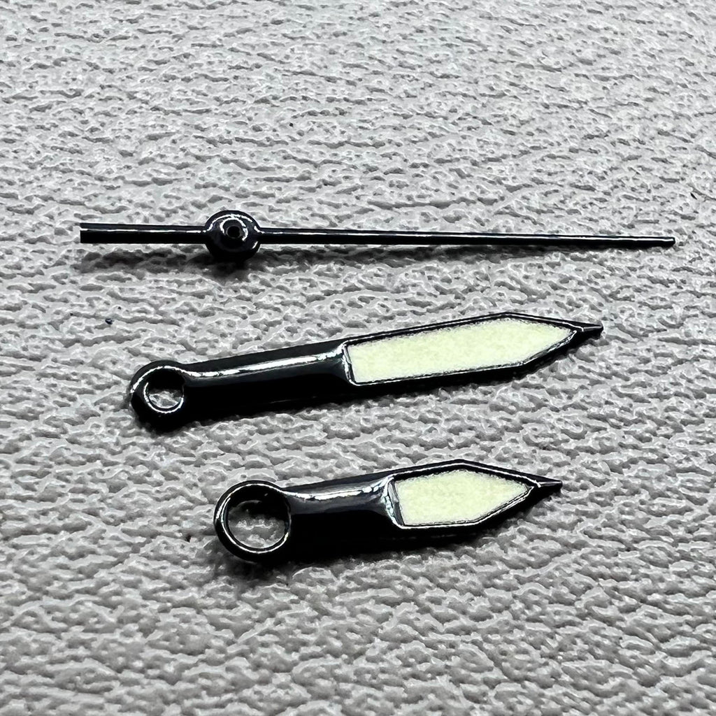 Black Trim Green Lume Hands Set for Miyota 8215 8205 ETA 2824 2836 NH35 NH36