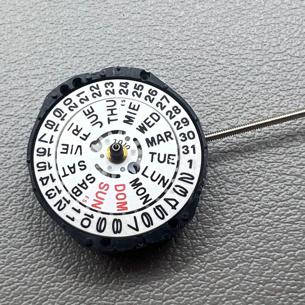 Japan PC23A Quartz Movement 3 Hands Double Calendar