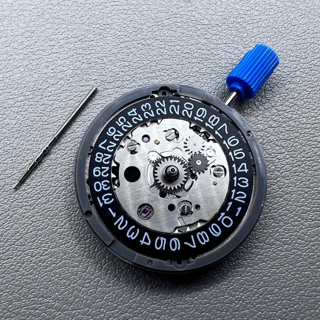 Seiko NH34 Mechanical GMT Movement Hacking Seconds Date@3 Black Disk