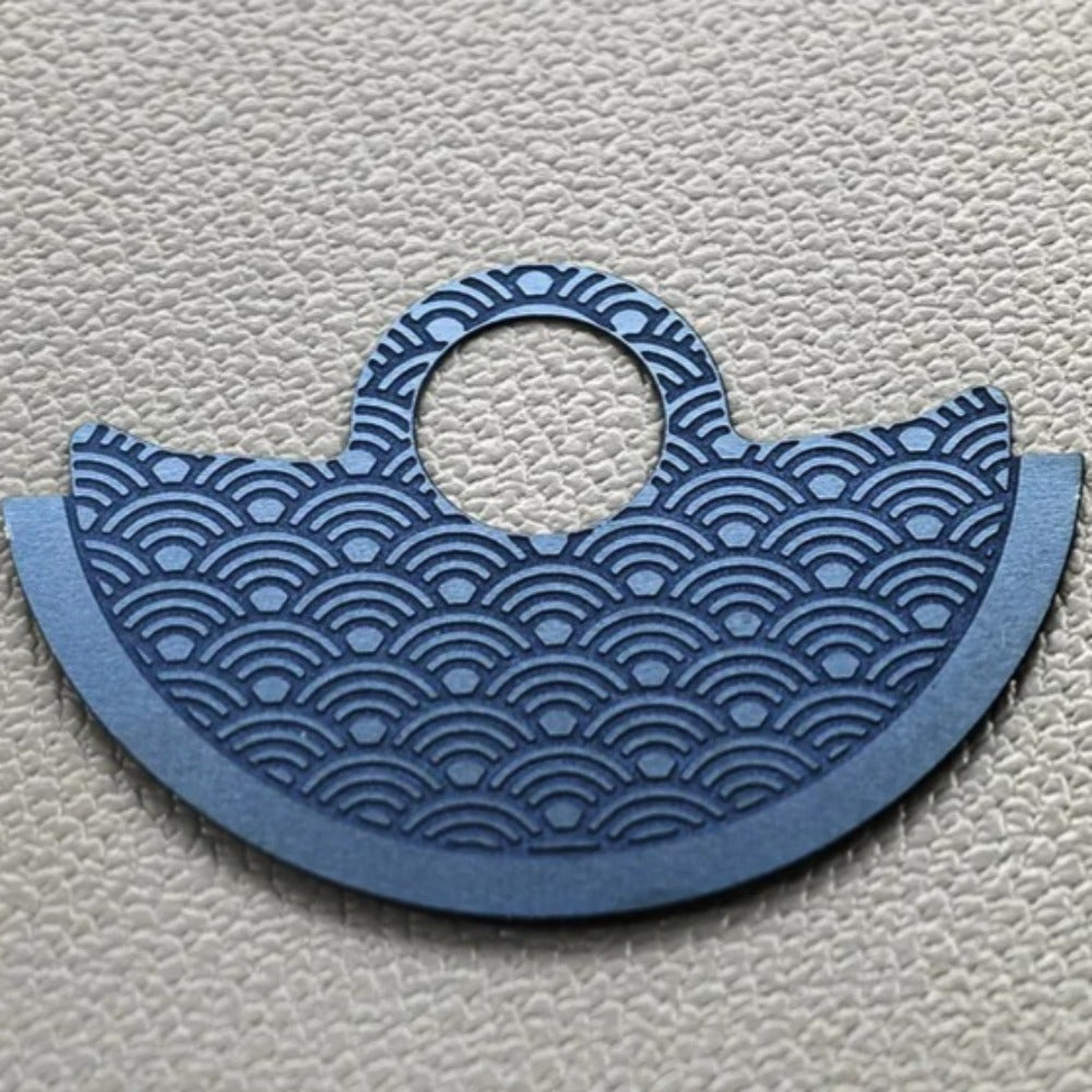 Sea Blue Waved Rotor Oscillating Weight Overlay Fit for NH35 NH36 7S26 4R35