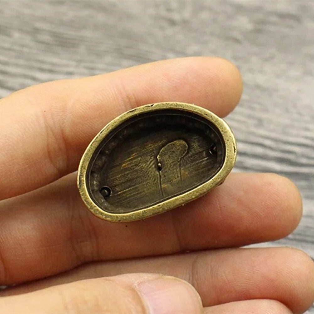 Solid Copper Cute Buddha Trinket Vintage Hand Carved Bronze Model Figurines