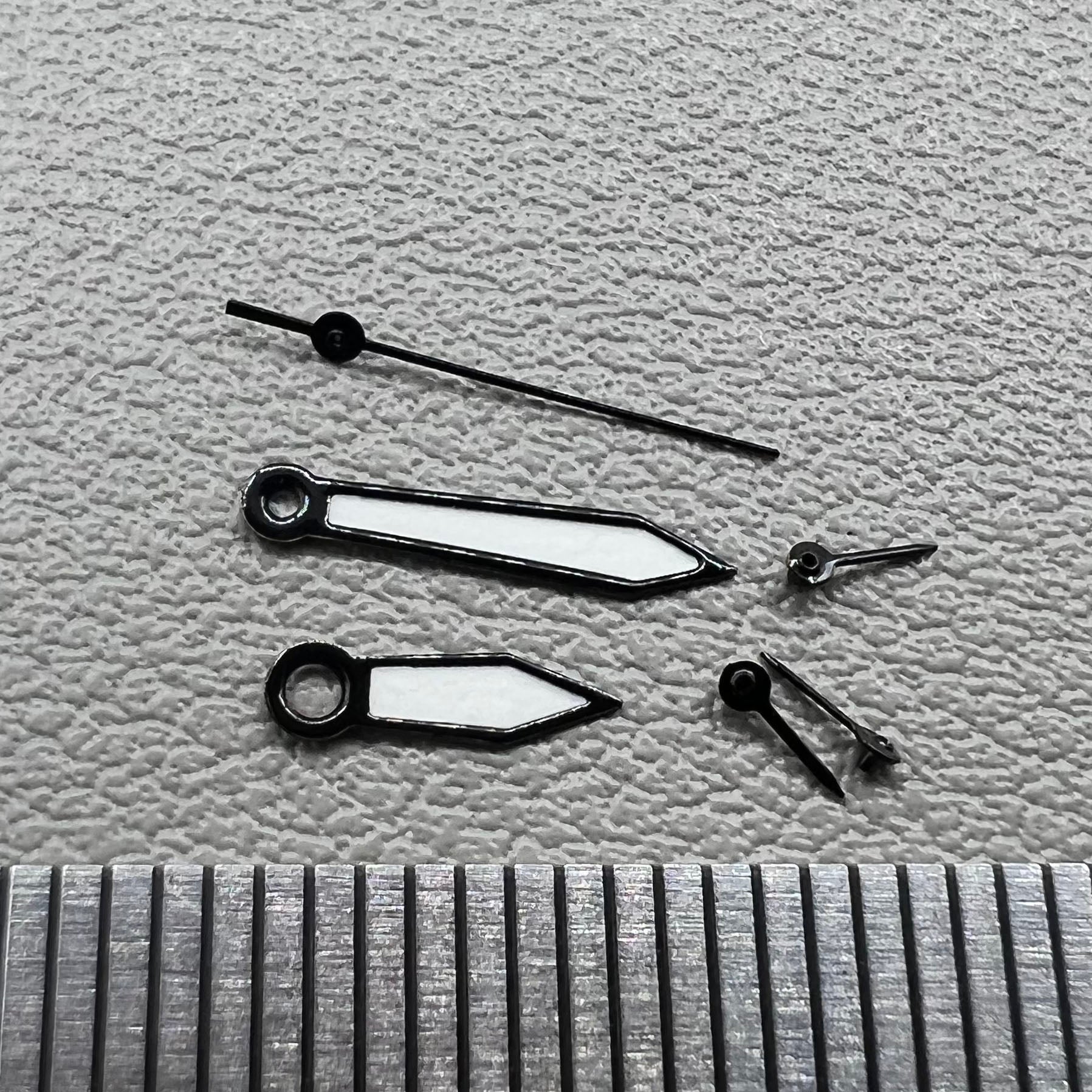2 Sets White Painted Black Trim Watch Hands for Miyota OS10 OS20 OS22 OS60 OS80