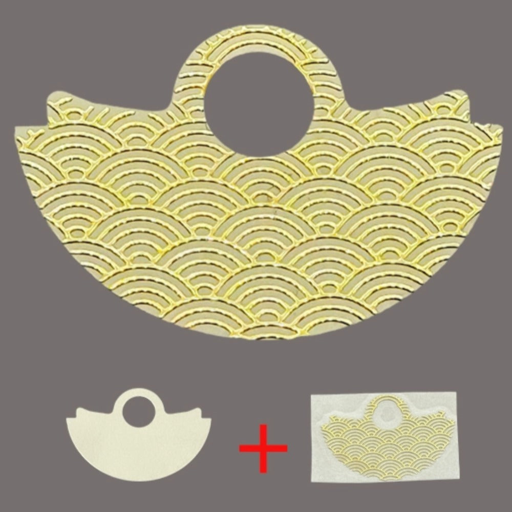 Silver Background Golden Wave Up Slice Rotor Oscillating Weight for NH35