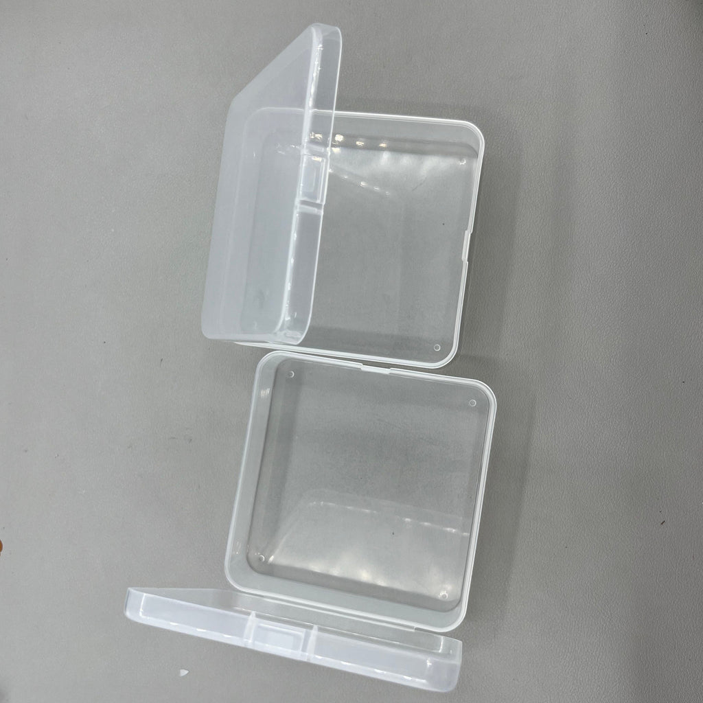 10X Square Toolbox Box Container Storage Case Hinged Lid (2.8x9.5x9.5cm)