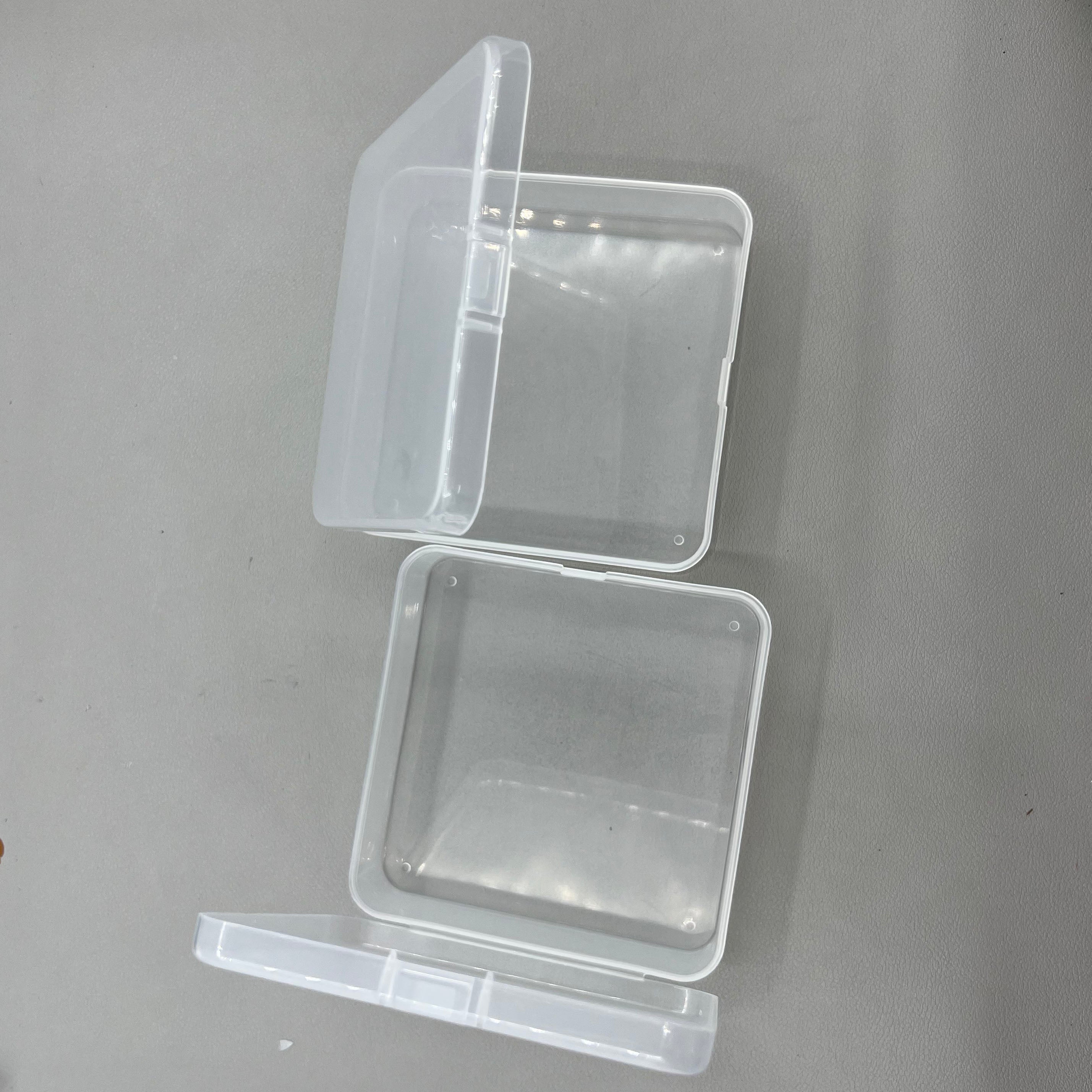 10X Square Toolbox Box Container Storage Case Hinged Lid (2.8x9.5x9.5cm)