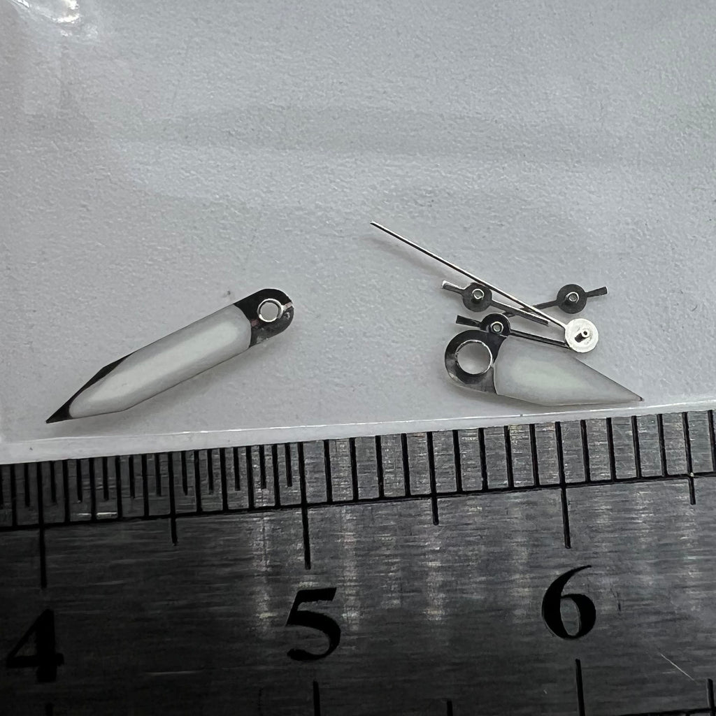 10x10x8mm Silver Trim Green Luminous Watch Hands for Miyota FS00 Movement