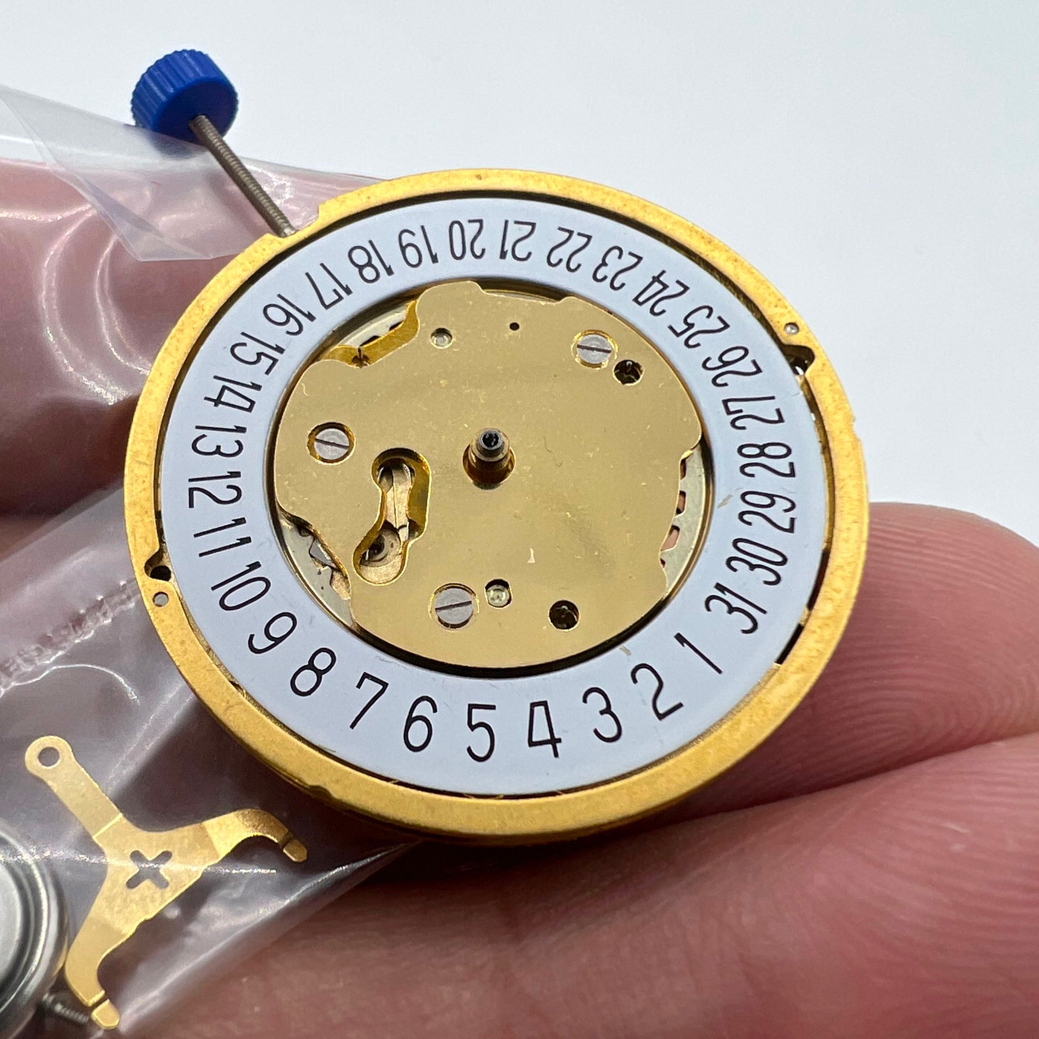Swiss Made Ronda 5030D 6 Date Quartz Golden Watch Movement