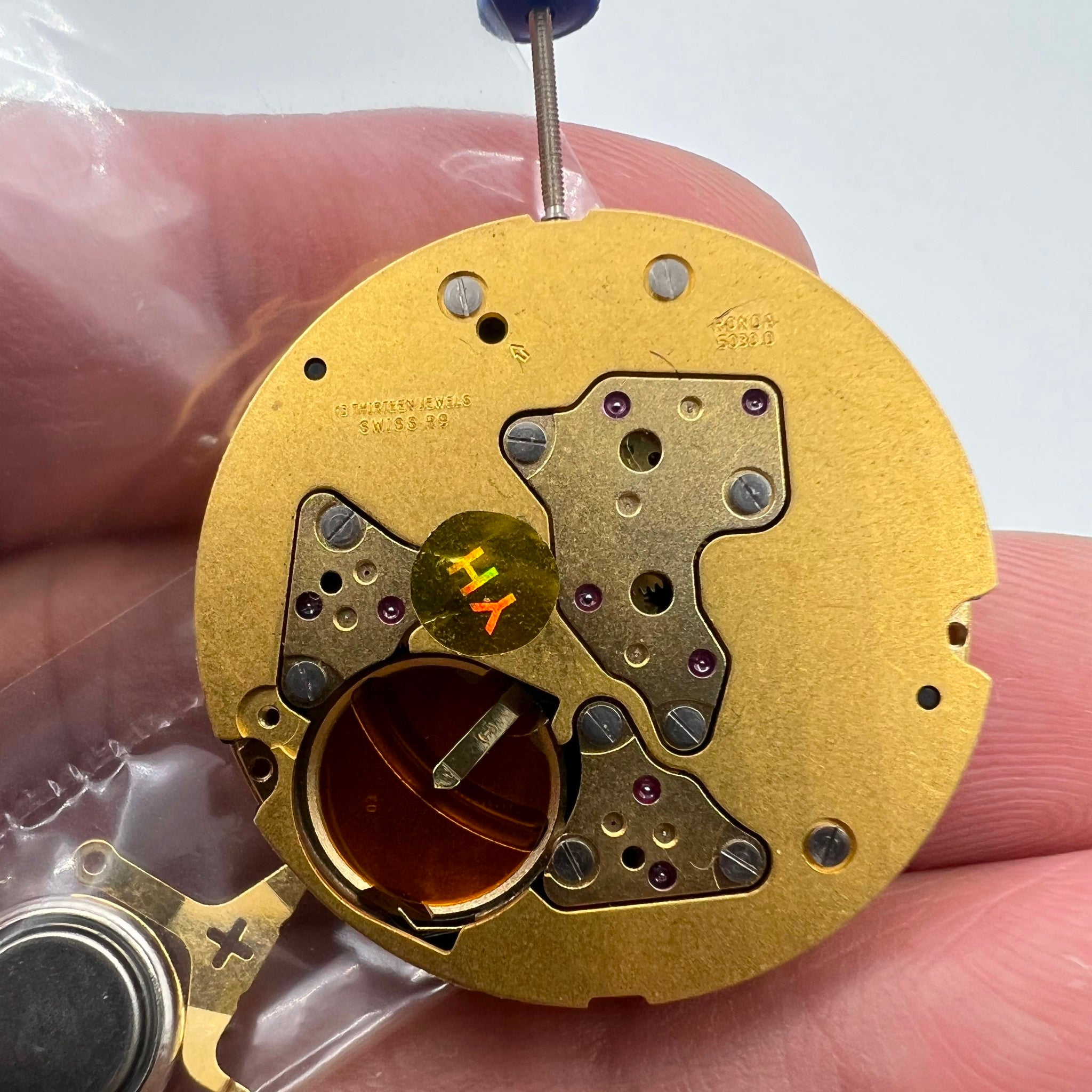 Swiss Made Ronda 5030D 6 Date Quartz Golden Watch Movement