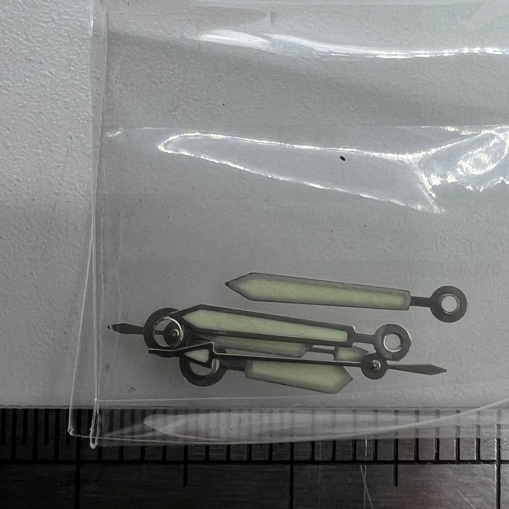 #1247 Luminous Set of Watch Hands for Miyota 2115 Movement 12mm/11mm/8mm Length