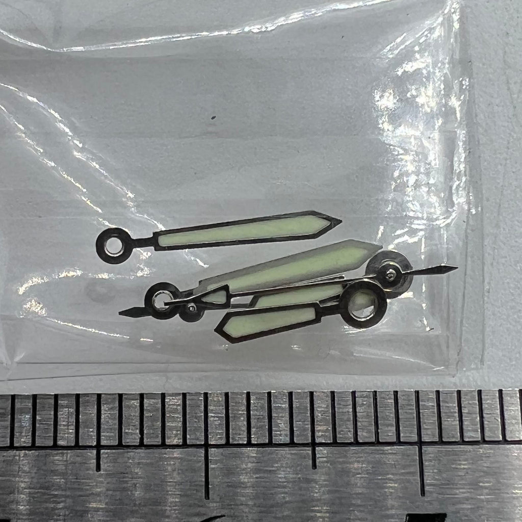 #1247 Luminous Set of Watch Hands for Miyota 2115 Movement 12mm/11mm/8mm Length