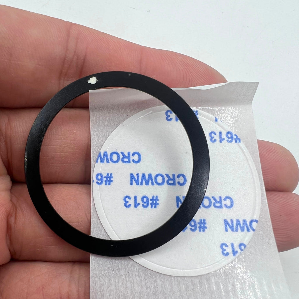 39mm/32.2mm Black+White Font Circular Arc Bevel Aluminum Watch Bezel Insert