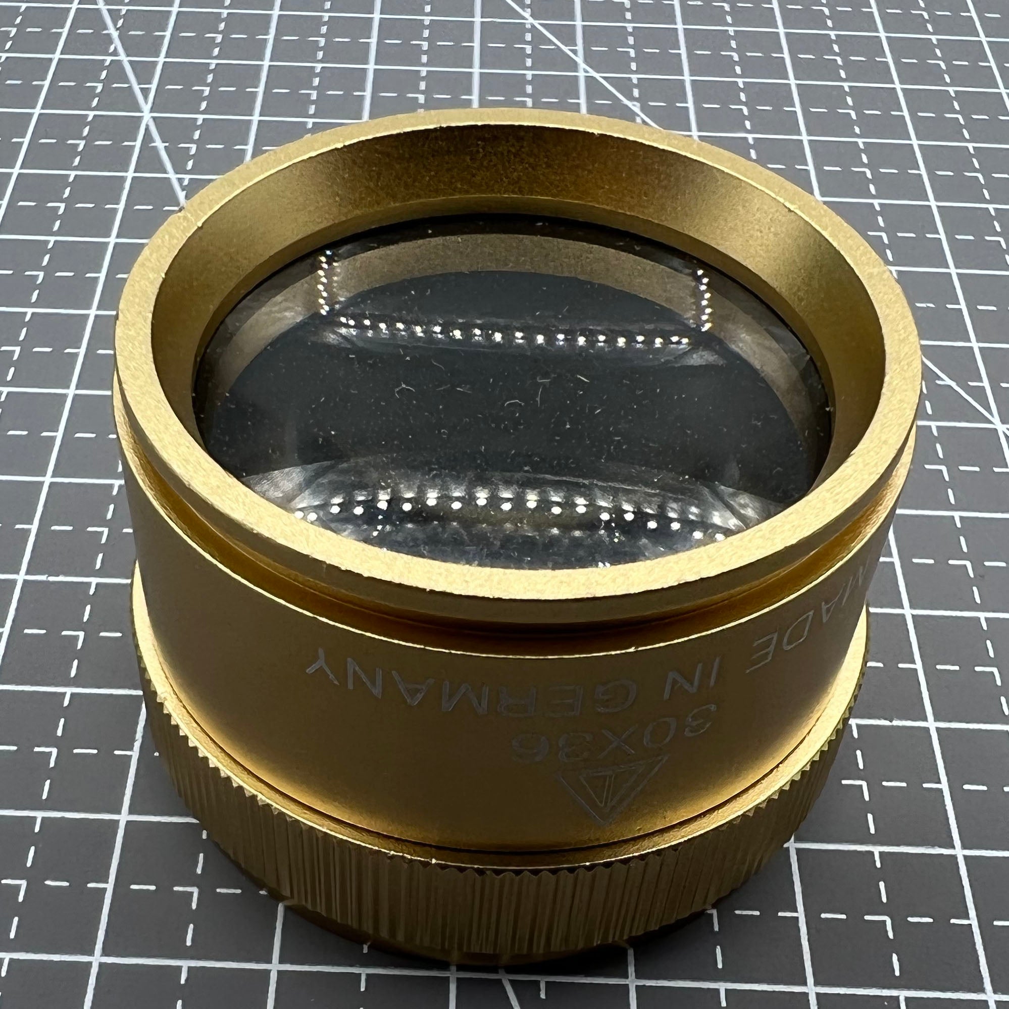 Germany Made Bright Golden 30X Magnifier Loup For Watch Repair Jewelry Tool