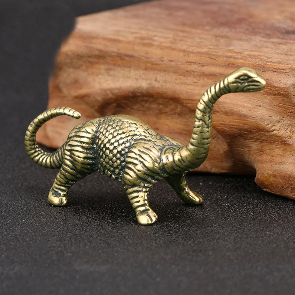 Solid Copper Cute Little Dinosaur Trinket Vintage Bronze Figurines