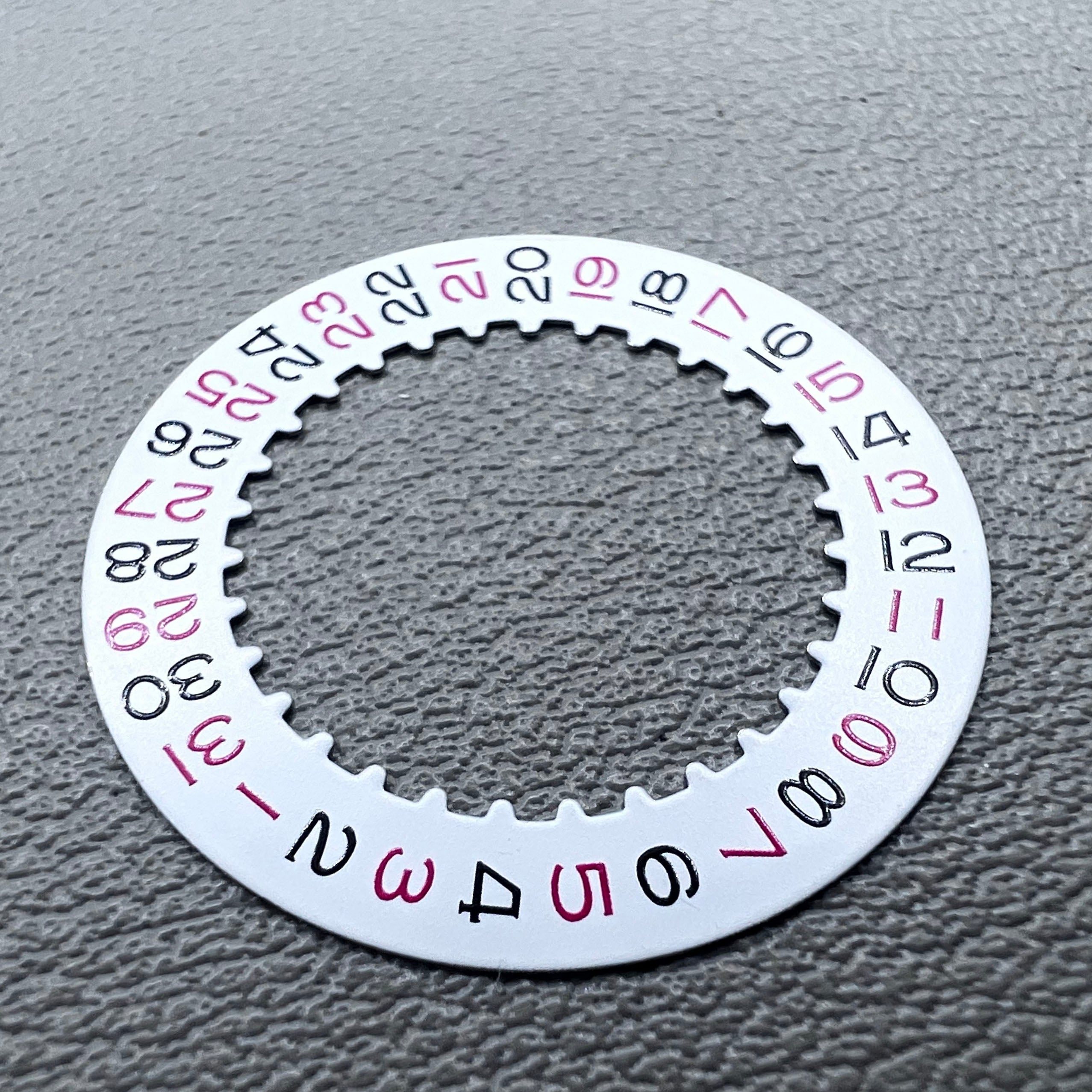 Red Odd Number Date@3 Date Disk Wheel Date Wheel Generic for RLX3135 Movement