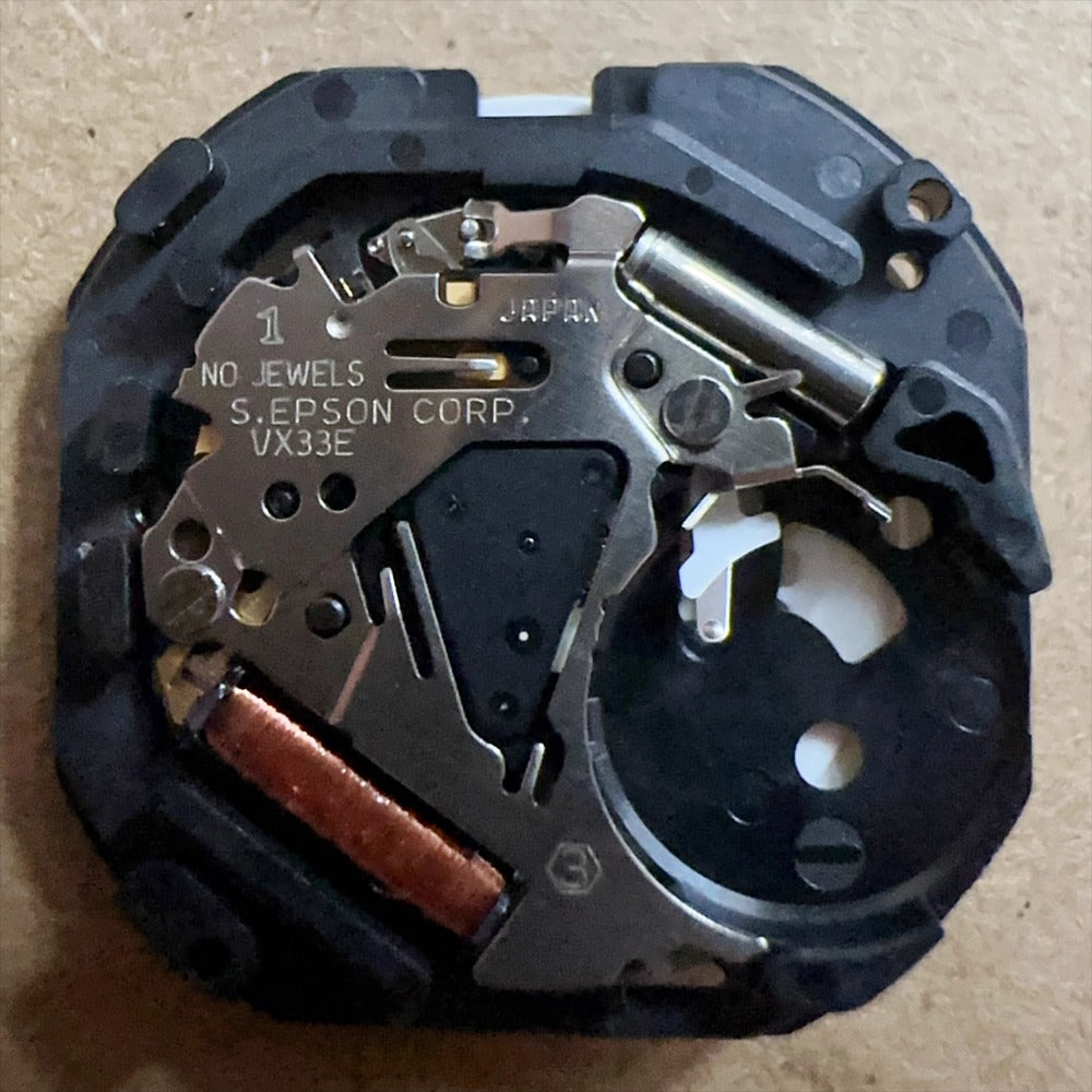 3pcs Original Epson VX33 Quartz Movement 3 Hands Chinese+English Date At 6
