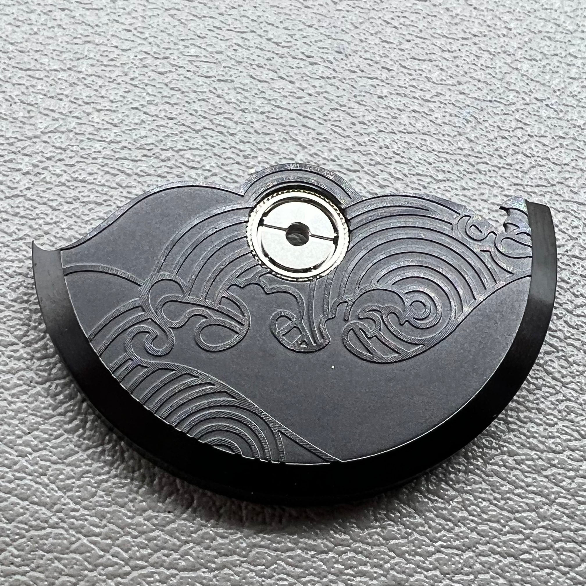 Black Modified Auspicious Cloud Rotor Oscillating Weight for Movement NH35 NH36
