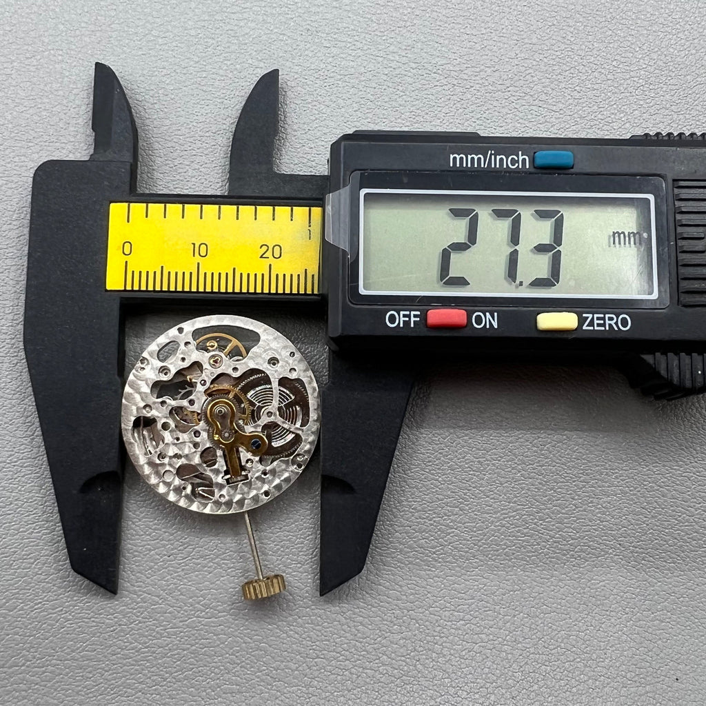 Hangzhou 2189 Silver Hollow Mechanical Movement Single Calendar