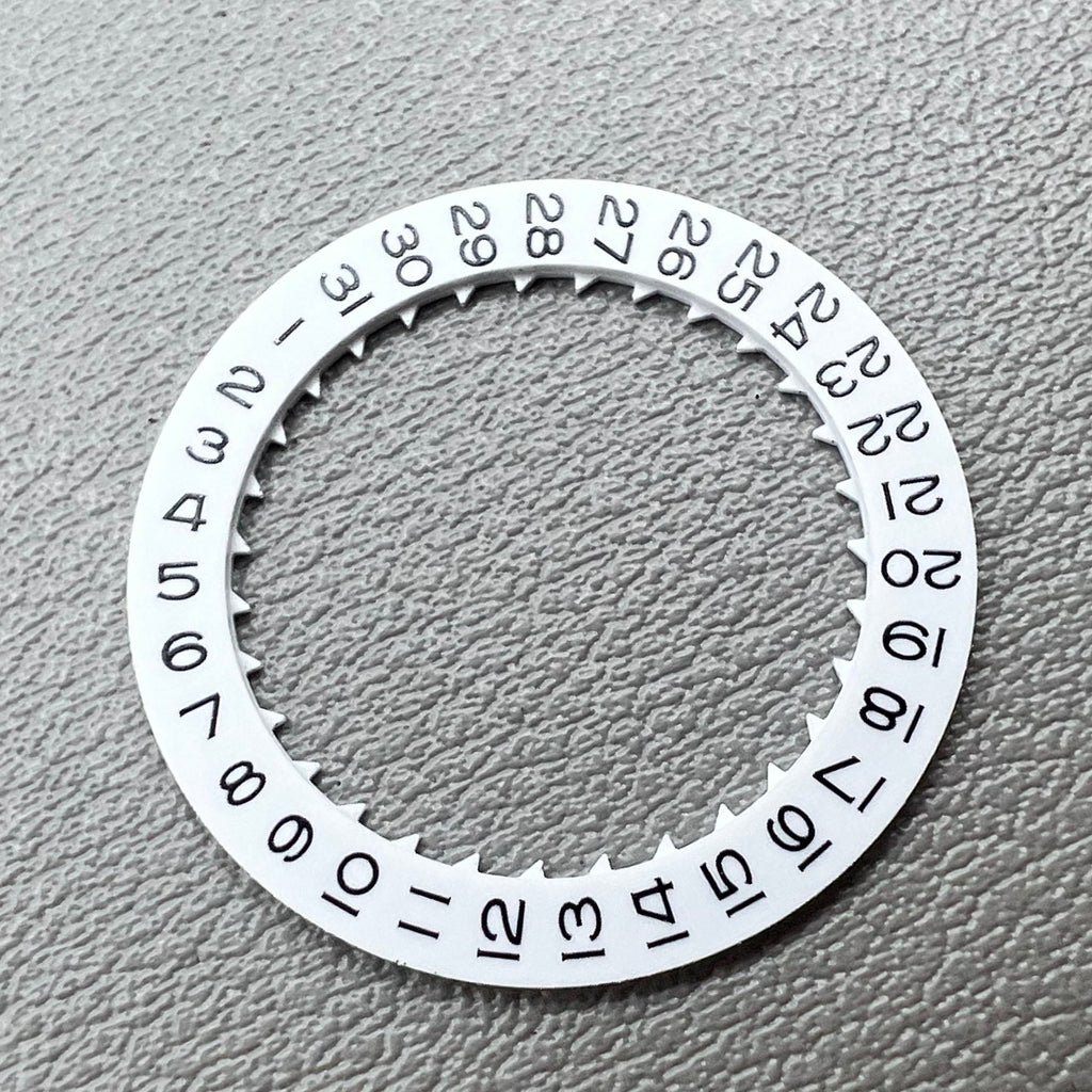 White Special Font Date@9 Date Disk Wheel for Miyota 8215 Movement