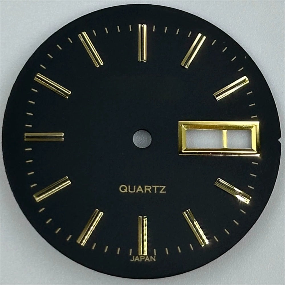 Black 29.3mm Golden Nail Modified Datejust NO Lume Watch Dial for 2305 Movement