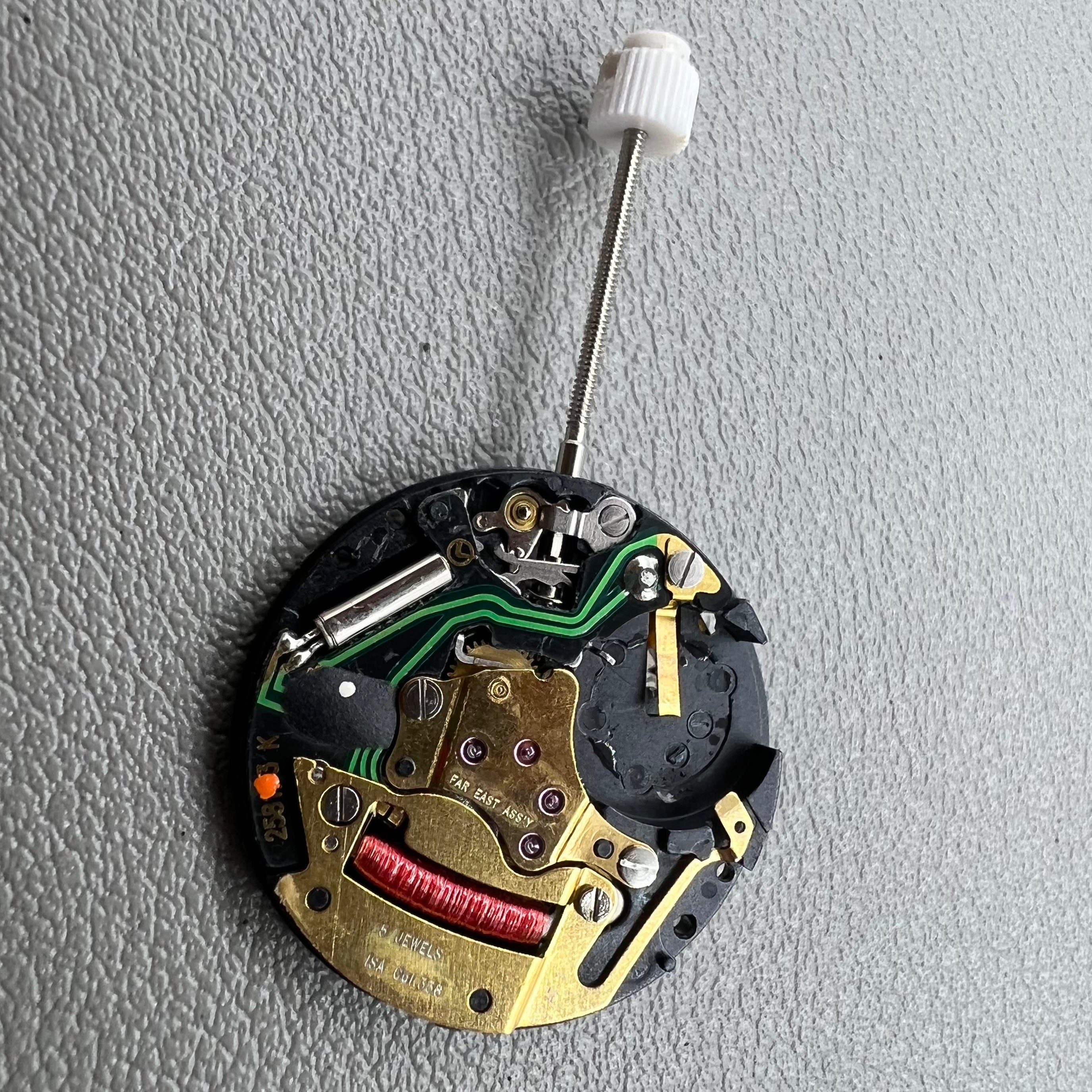 Swiss ISA 338 Quartz Movement Date@6 3 Hands