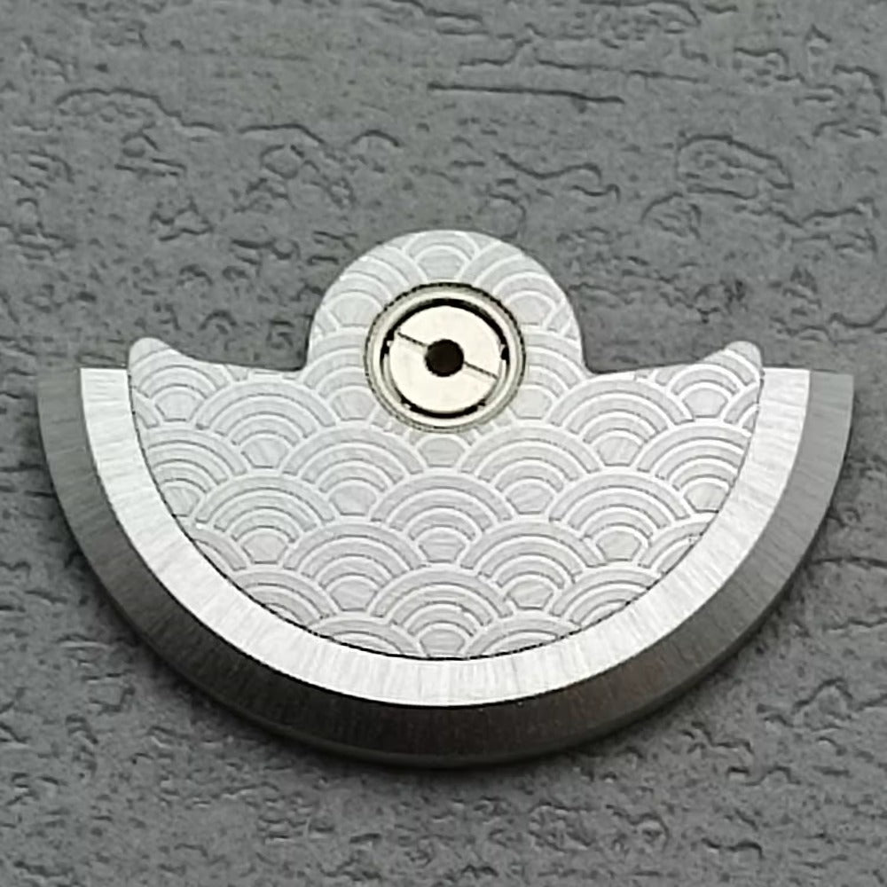 Silver Waved Rotor Oscillating Weight for NH34 NH35 NH36 NH38 Movement