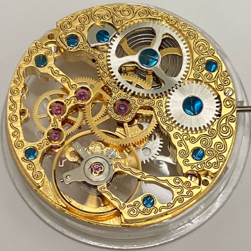 China Made Golden Carved Hollow ST3600 6497 Hand Winding Mechanical Movement