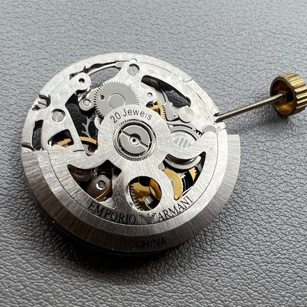 Hangzhou 2189 Silver Hollow Mechanical Movement Single Calendar