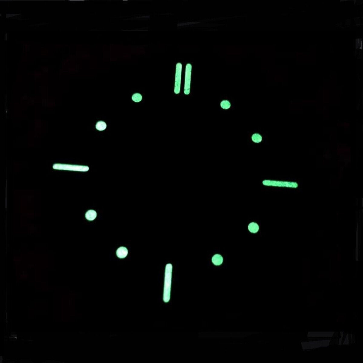 39mm Black Dot Green Luminous Watch Dial Suitable for ETA 6497/6498 Movement