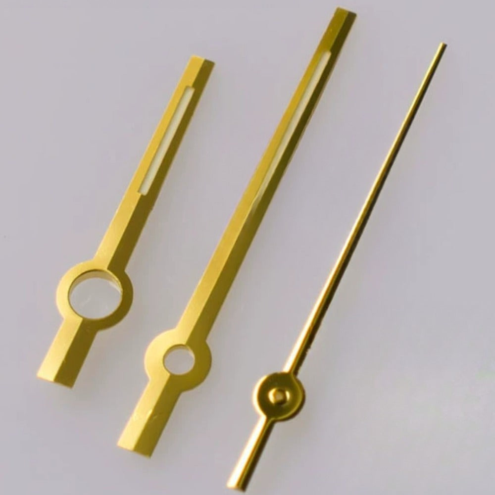 10.9X14.9X17.5mm Golden Trim Green Lume Watch Hands for ETA2824 Movement