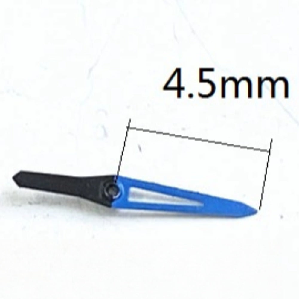 3pcs 4.5mm Blue Tail Blue Hollow Watch Small Second Hands for Miyota JS15 Quartz