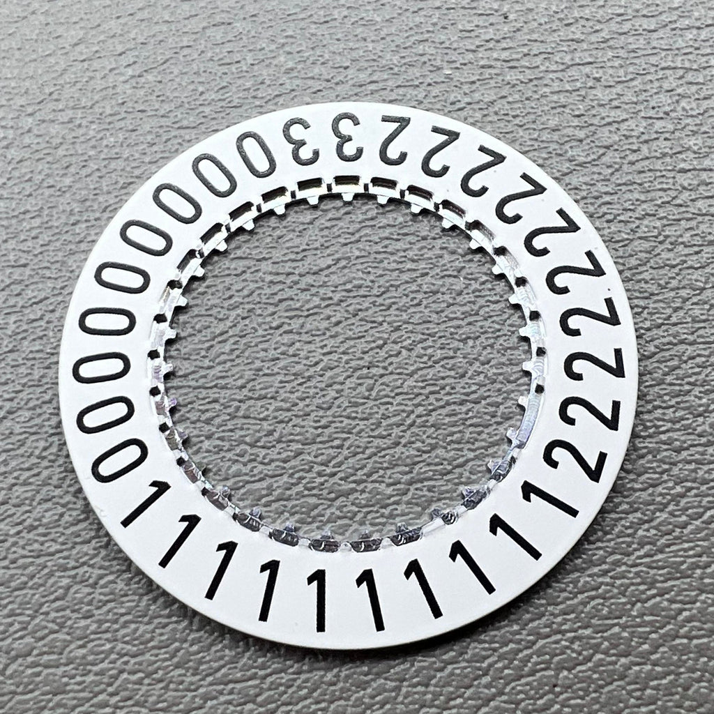 White Big Number Date Disk Wheel Generic for Movement ETA C07.651 M021.626