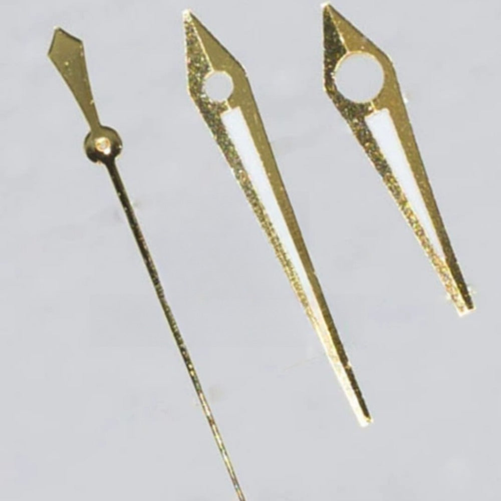 16mm Golden Trim Green Lume Arrow Shape Watch Hands for ETA2836 2824 2892A2