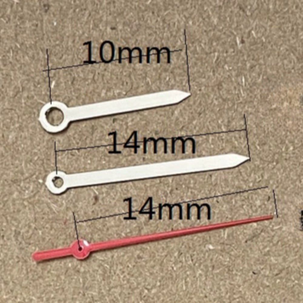10x14x14mm Silver+Red Arrow Shape Watch Hands for Ronda 515 Quartz Movement