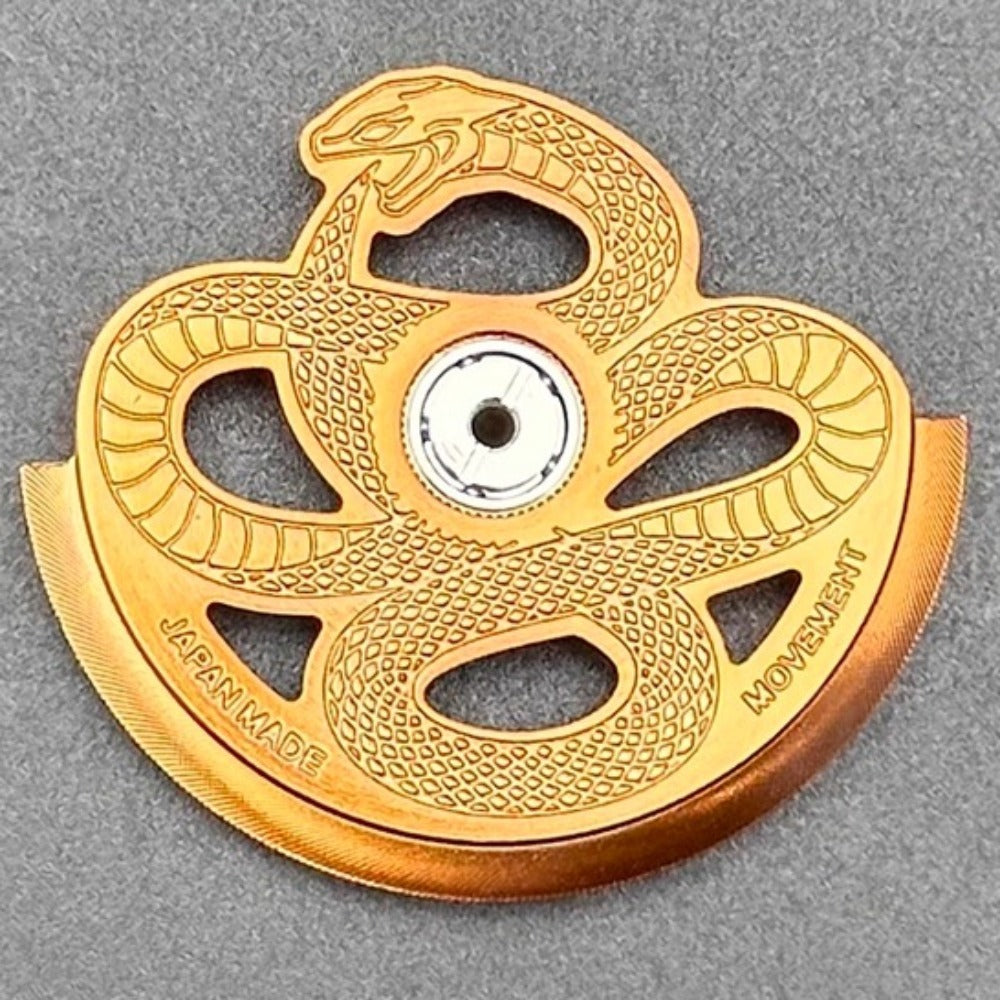 Modified Light Brown Hollow Snake Rotor Oscillating Weight for NH35 NH36