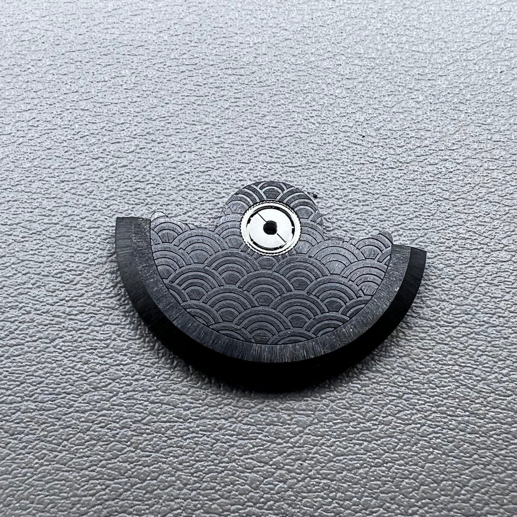 Black Waved Rotor Oscillating Weight for Movement NH34 NH35 NH36 NH38