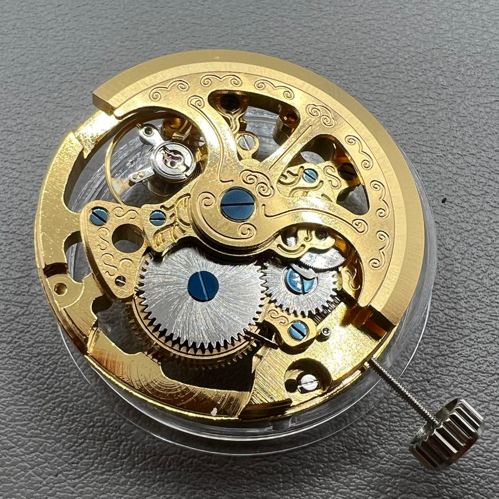 32.8mm 7120 Golden Hollow Extra Large Automatic Mechanical Movement