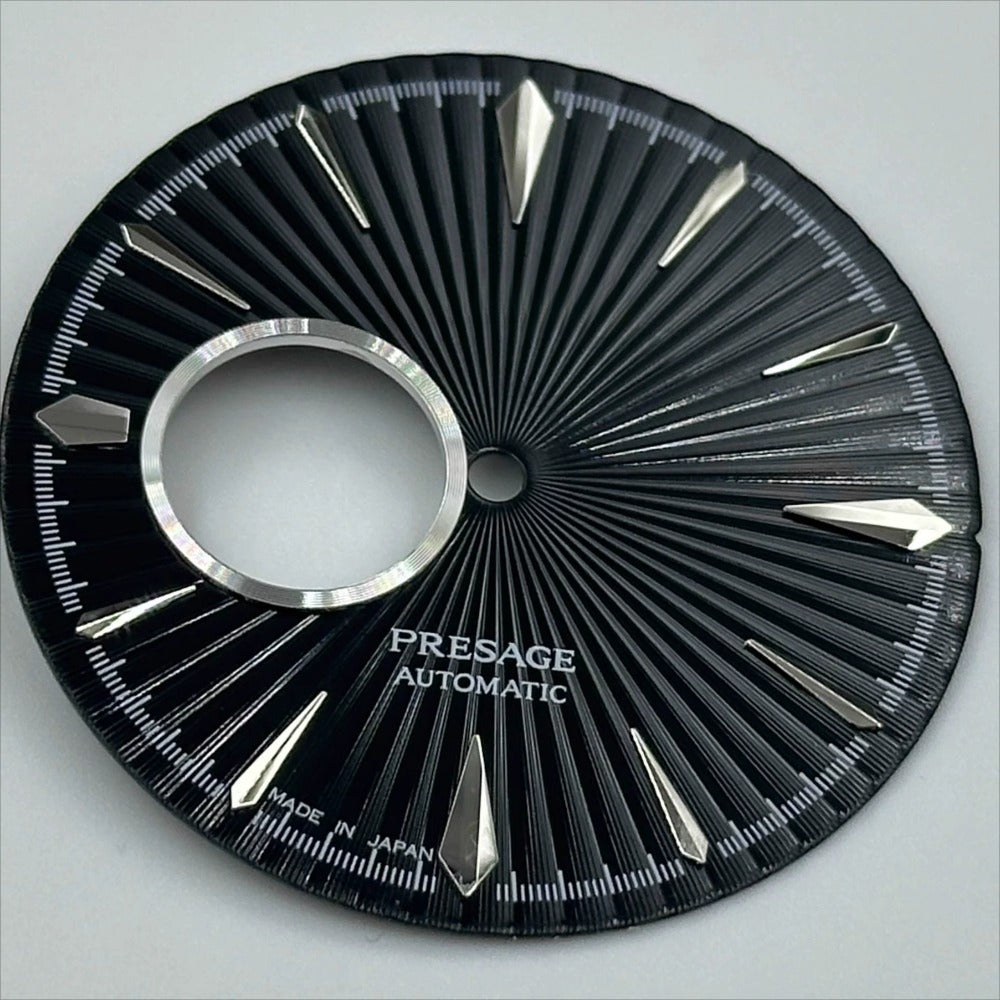 35mm Silver Nail+Black No Lume Cocktail Type Modified Watch Dial for NH39