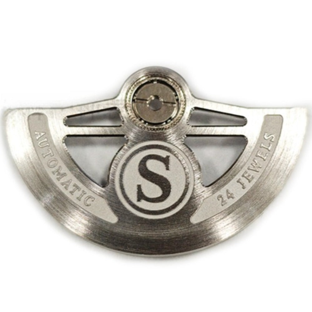 Silver Bilateral Symmetrical Hollow Carved Oscillating Weight for NH35 NH36