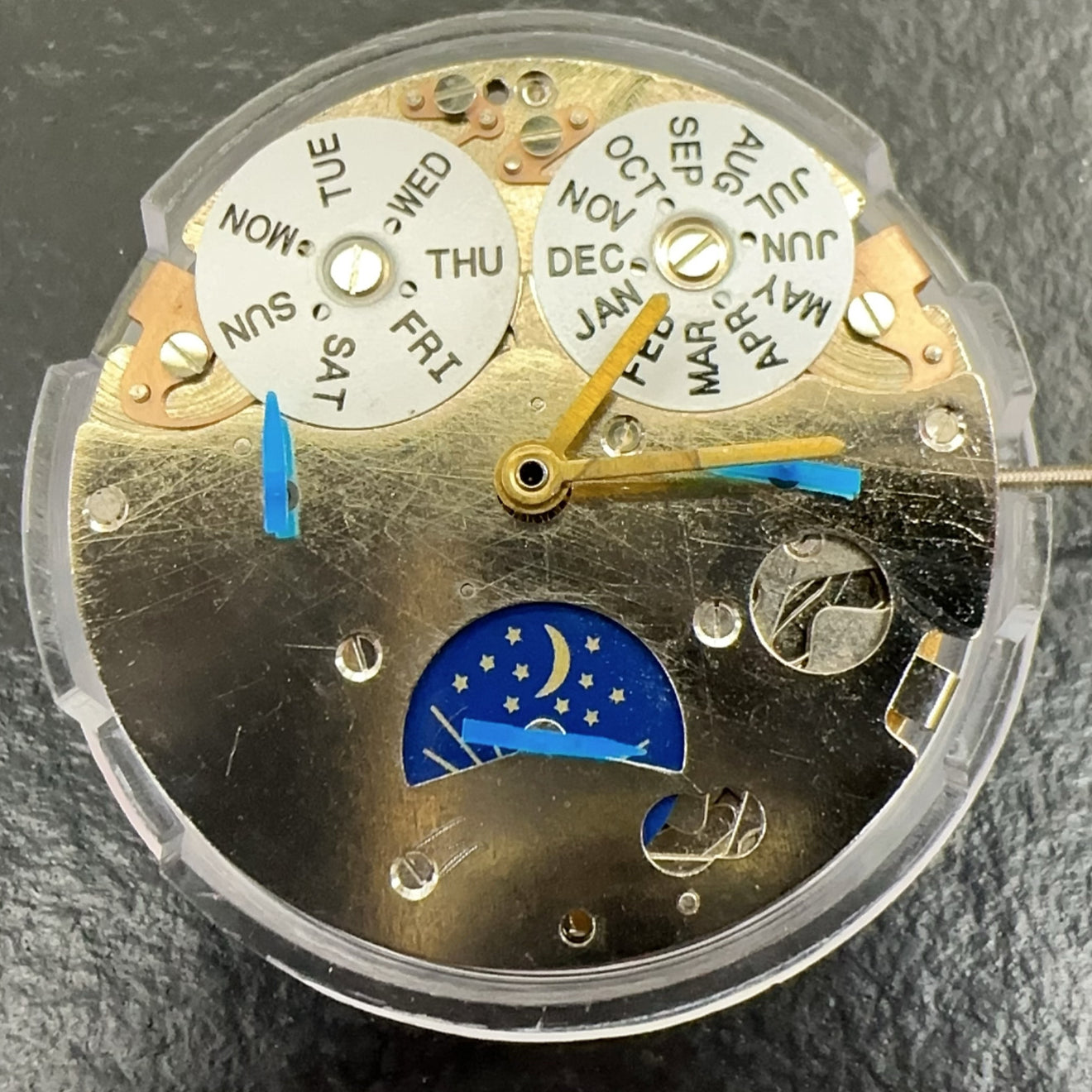 Shanghai Automatic Machanical Movement Small Second At 3/6/9 Golden 6 Hands