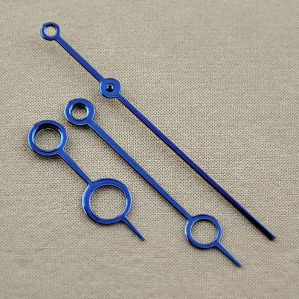 Modified 12.5mm Blue Circle Hollow No Lume Watch Hands for NH35/36 NH38 NH72