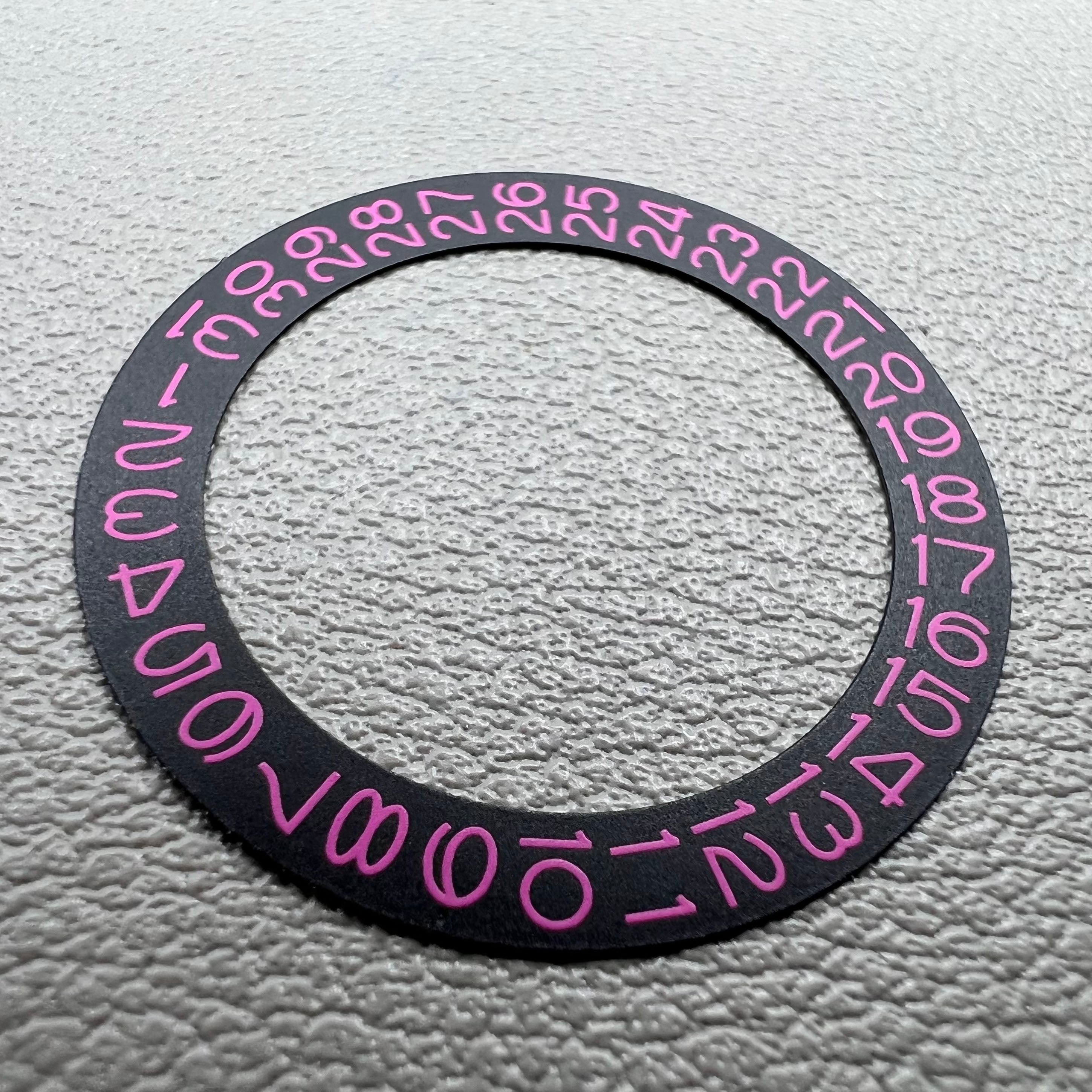 Black Background Purple Character Date Disk Date Wheel Overlay for NH35 NH36