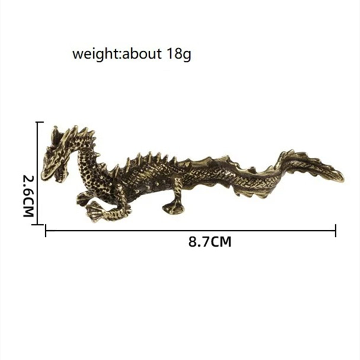 Copper Dragon Trinket Vintage Hand Carved Bronze Model Figurines