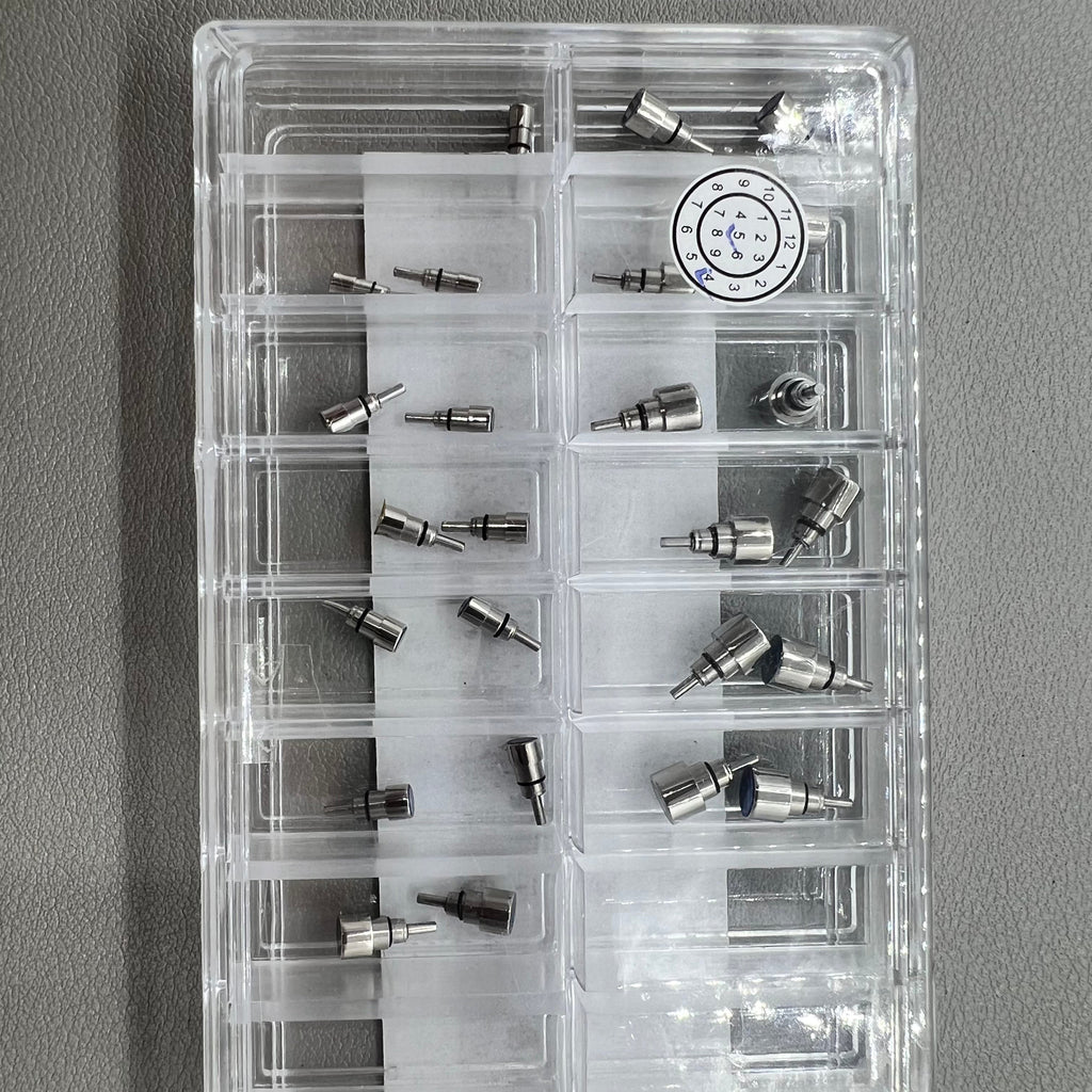26X Classical Stainless Steel Chronograph Button Watch Pusher Screw In Type
