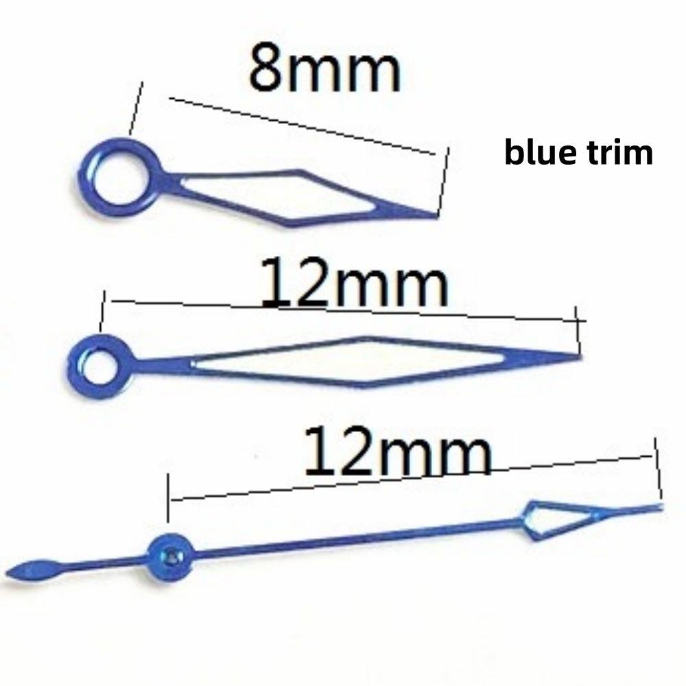 12x12x8mm Blue Trim Diamond Shape Hands for Seagull ST6 Automatic Mechanical