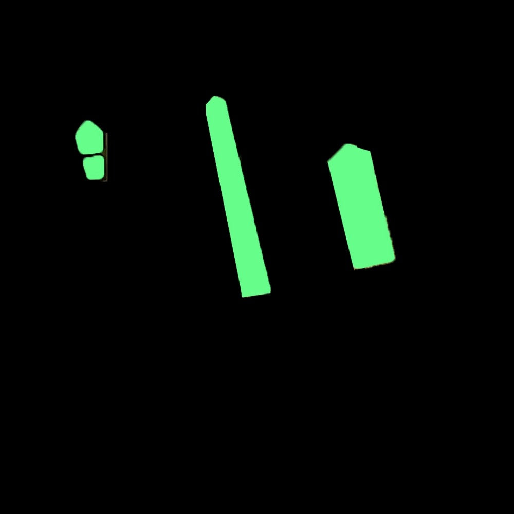 17mm C3 Super Green Lume 316 Steel Watch Hands for SBDX001 NH35 Movement