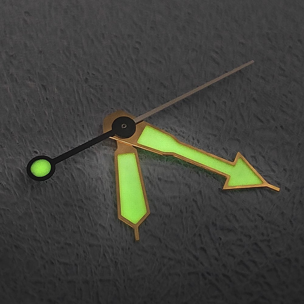 22mm Golden Trim C3 Super Green Lume Watch Hands for SKX007 SKX/SBBN NH35 NH36