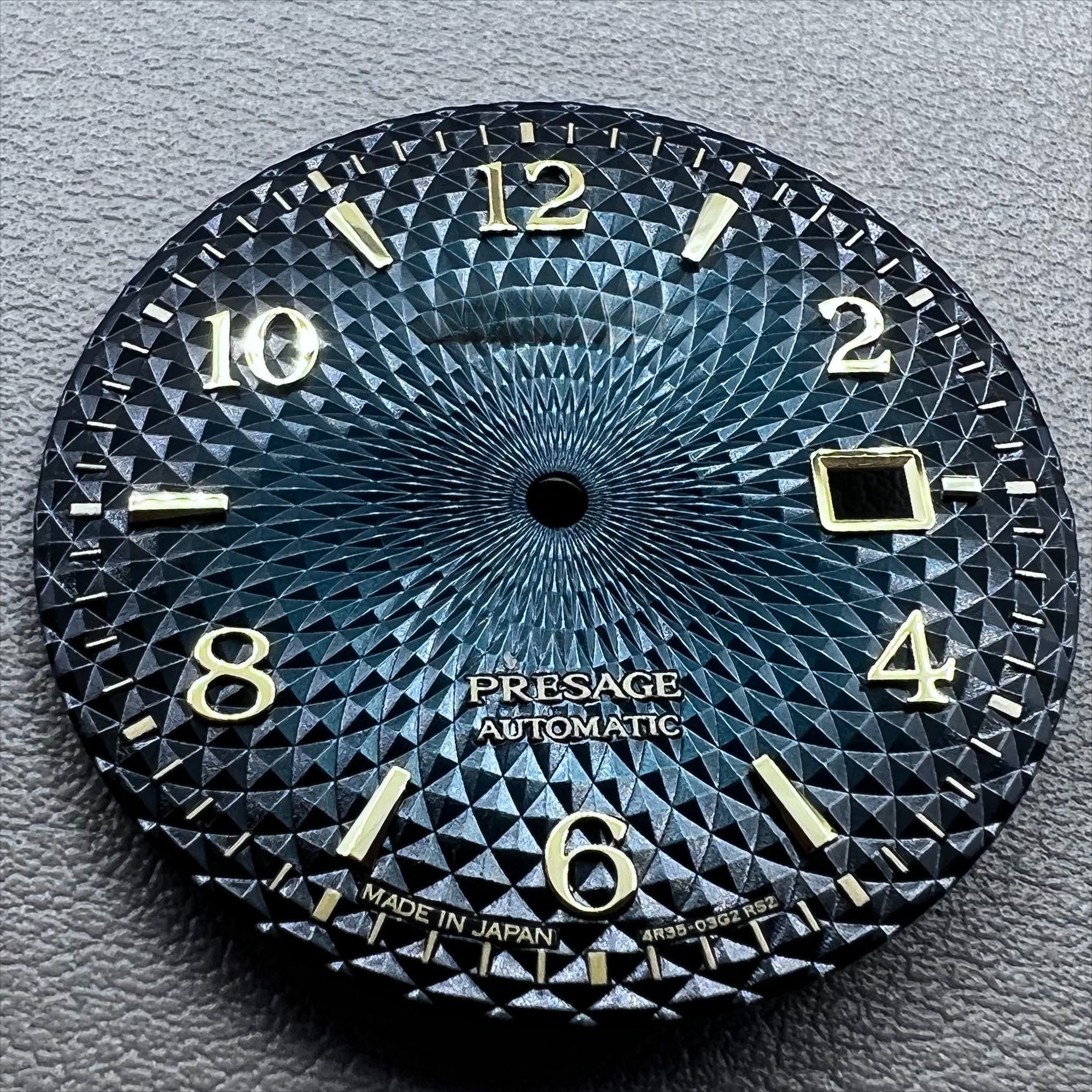 Gradual No Lume Green 35mm Golden Nail Datejust Watch Dial for NH35 NH36